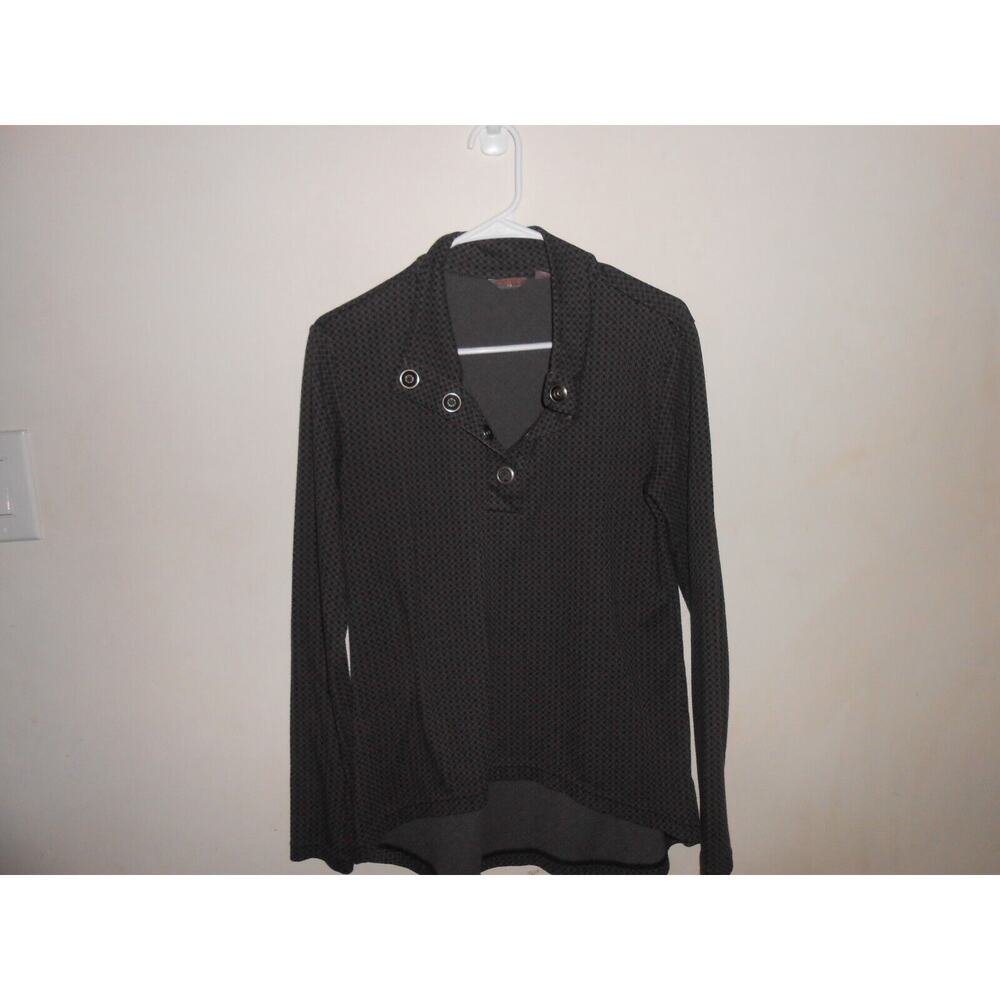 Merrell Henley Womens Long Sleeve Top Jumbo Snap Closure Grey LOGO (6/8) Hiking